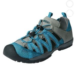 NWT w Box Gorgeous Northside 8 Grey Teal Blue Santa Rosa Sport Closed Toe Sandal